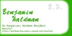 benjamin waldman business card